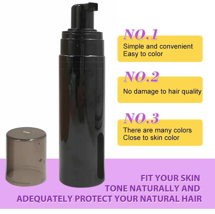 Best Selling Private Label Brown Color 200ml Lace Tint Mousse Spray Scalp Skin Tone For African Hair Lace Wig Frontal