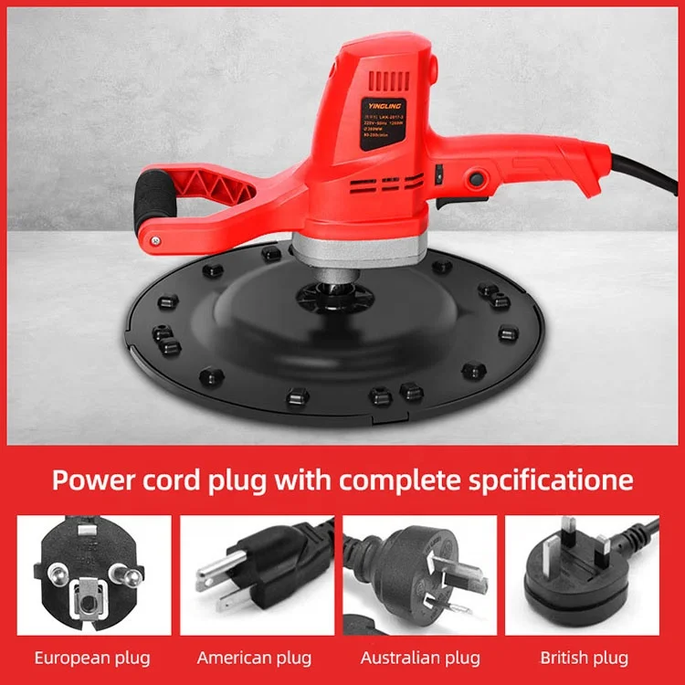 Portable Electric Wet Plaster Wall Polisher Machine 220V Used New Condition Hand Smoothing Cement Finishing Core Motor Engine