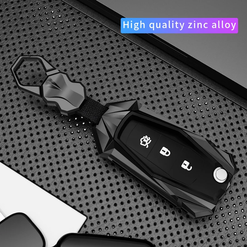 Car Remote Key Cover Protect Holder Zinc alloy Case Accessories Keychain Shell Bag for Ford car accessories 2022