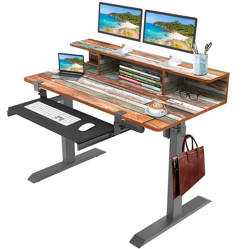 Standing Adjustable Height High Tech ce Lift Computer Desk 140x70 150cm
