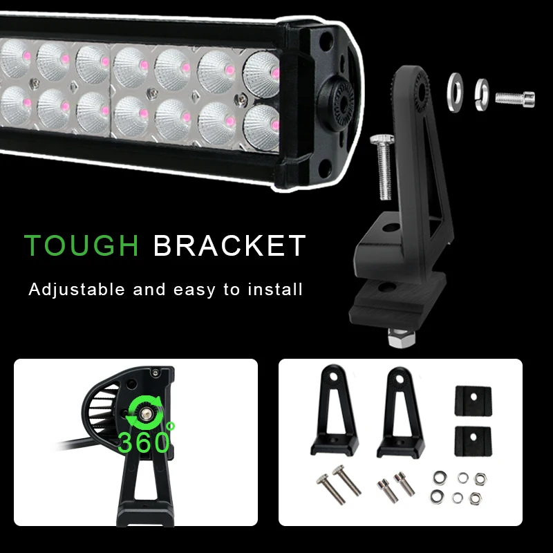 Tuff Plus 12inch 32inc heating lamp led light bars 850nm infrared leds infrared ir led light bar for offroad truck UTV ATV hatch