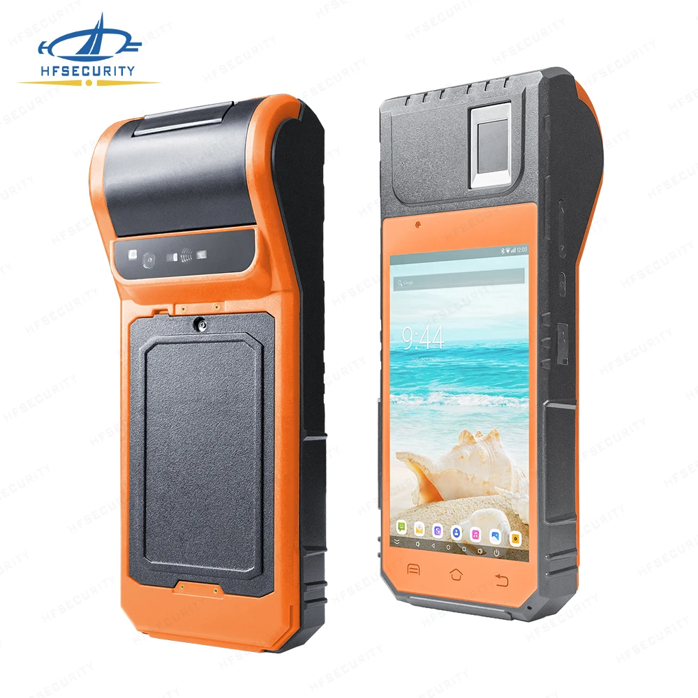 HFSecurity FP09 Android 11 4G Biometric Thermal Printer Barcode Scanner POS Terminal with Fingerprint Reader
