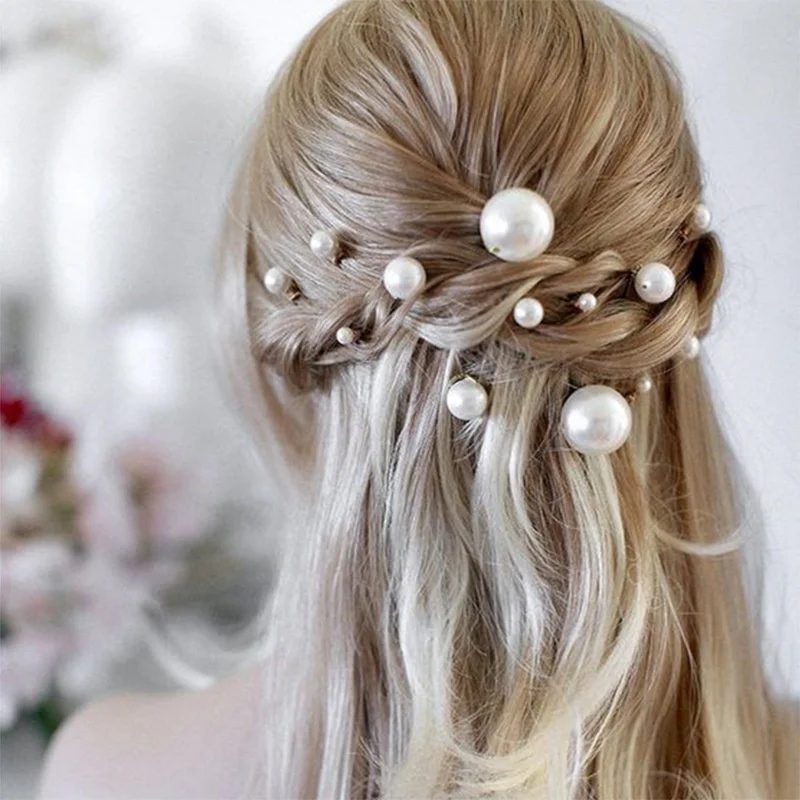 2022 New bridal headwear handmade hairpin Hair accessories Retro makeup Hairpin Pearl 18 hairpins