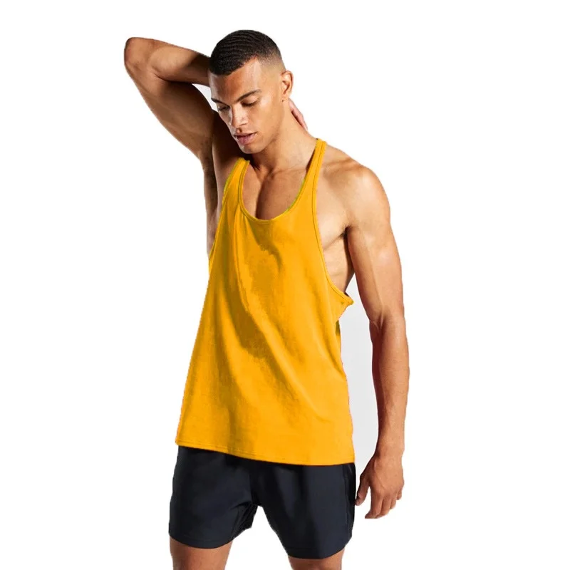 
Wholesale Custom New Design Cotton Comfortable Sleeveless Men Tank Tops Fitness Singlet Bodybuilding Workout Gym Vest 