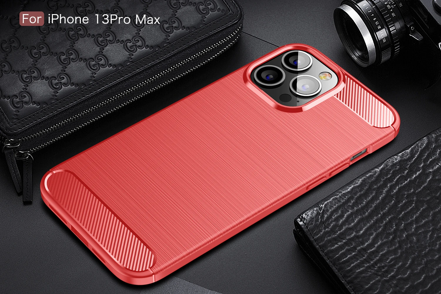  Flexible TPU Silicone Soft Carbon Fiber Anti-Scratch Shockproof Protective Case For iPhone 13 Pro Max Mini 12Pro