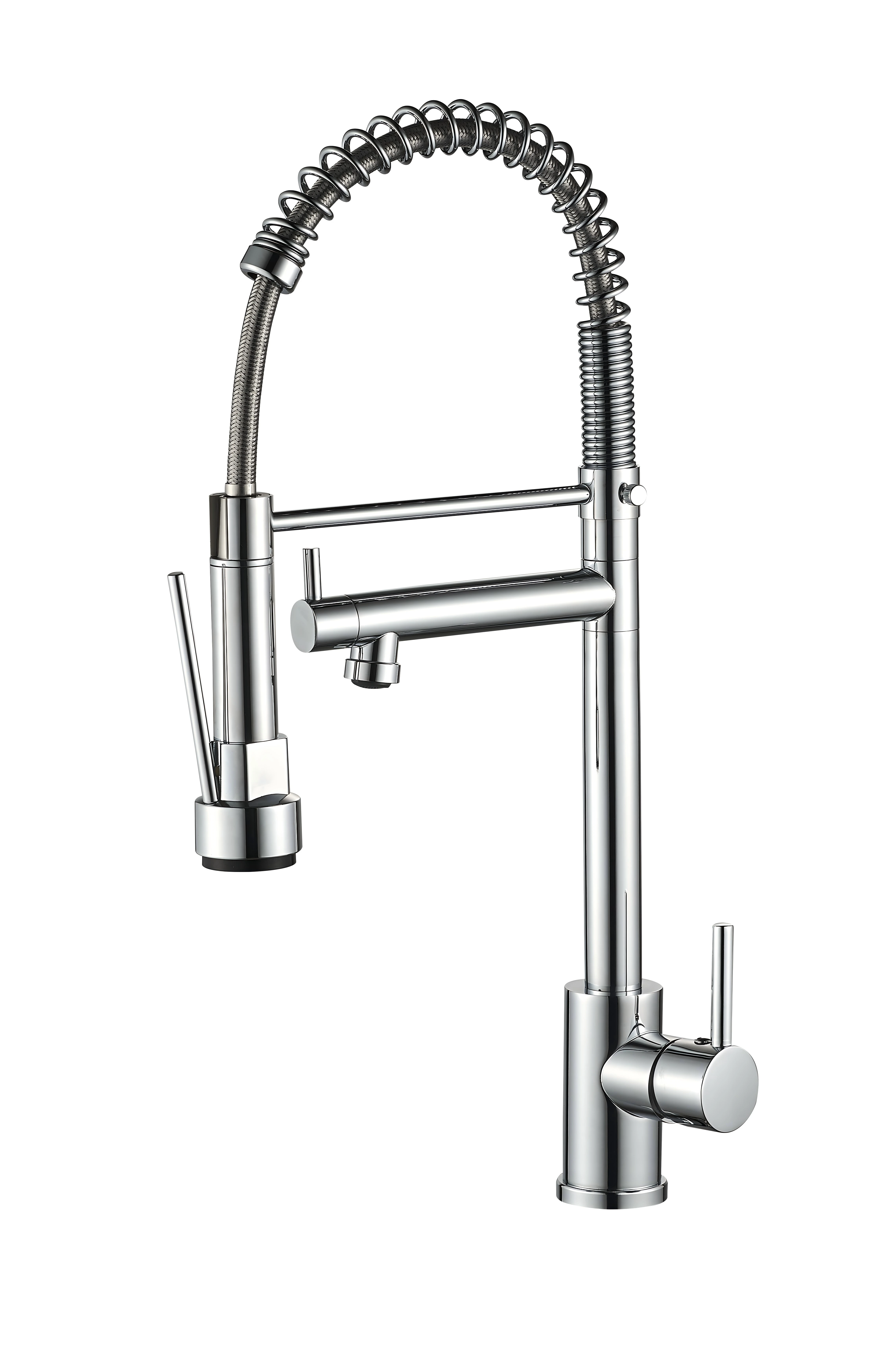 Multifunction Kitchen Faucet Mixer Tap Multi-color Kitchen Sink Faucet With Pull-out Spray Spring Stainless Steel Kitchen Taps