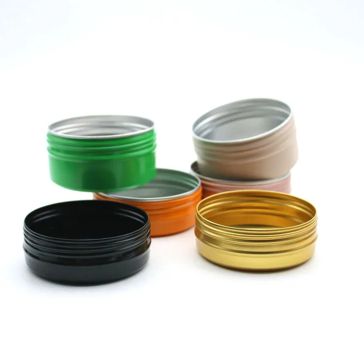 Matte Rose Gold Candle Cream Aluminium Jar Lip Balm Tea Tin Box With Screw Lid 5ml 10ml 20ml 30ml 50ml 60ml 80ml 100ml 250ml