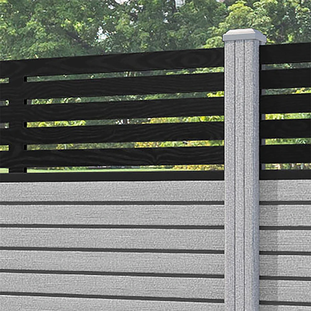 New Design UV Resistance WPC Wood Plastic Composite Fence Co-Extrusion Security Garden and Farm Fence with Metal Frame