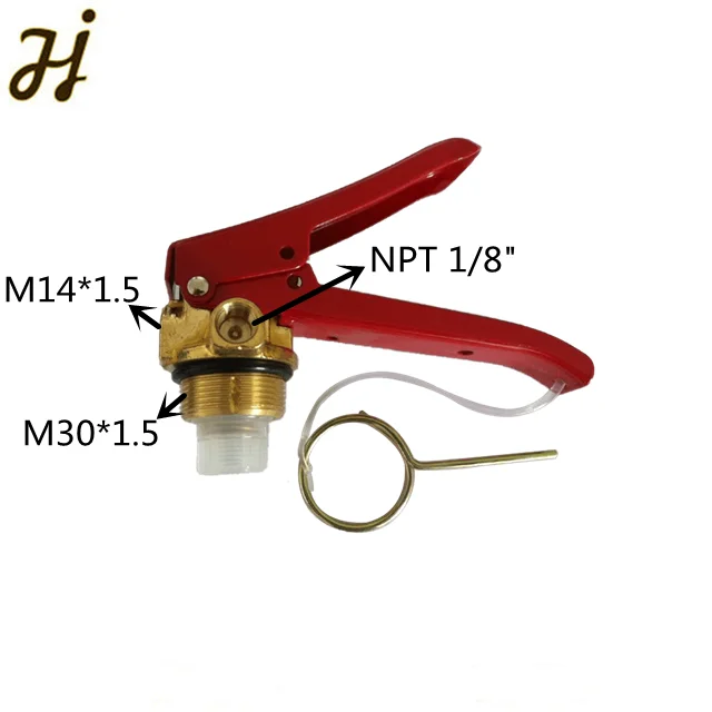 M30 inlet thread brass valve of 4~12KG dry powder fire extinguishers in Brazilian Market