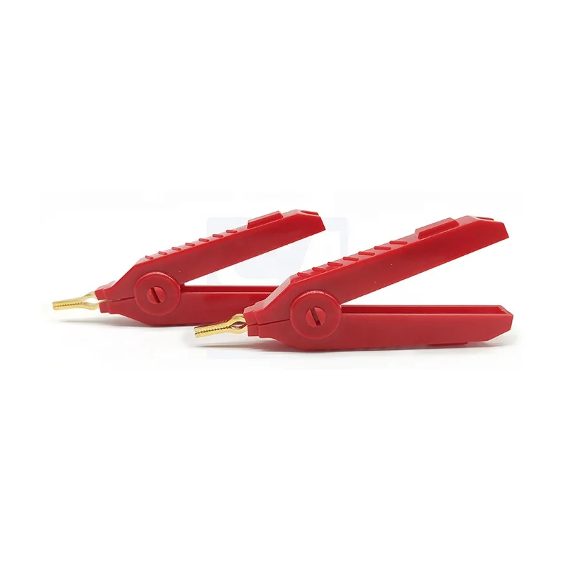 20A 90MM Brass With Gold Plated ABS Insulated Mid-sized Battery Kelvin Clip