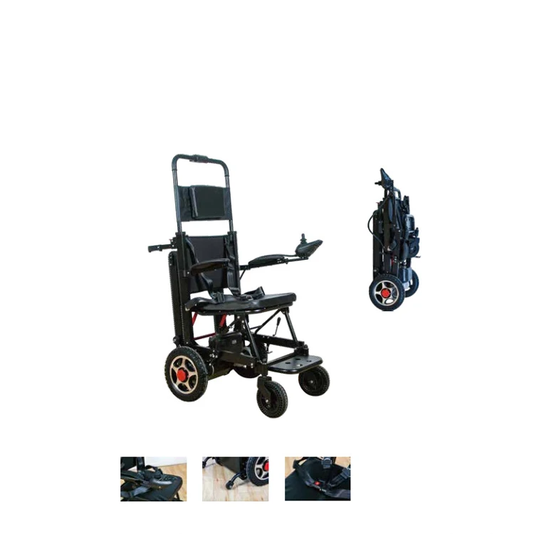 Adjustable Speed 181 Kg Loading Climb Stairs Smoothly Night Lighting lighting Crawler Stair Climbing Wheelchair for Elderly