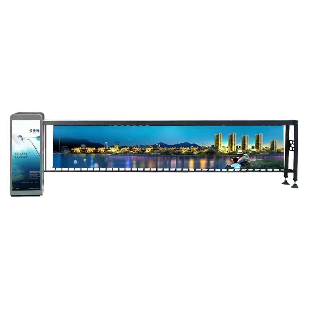 community automatic intelligent parking lot license plate recognition gate vehicle recognition advertising fence gate