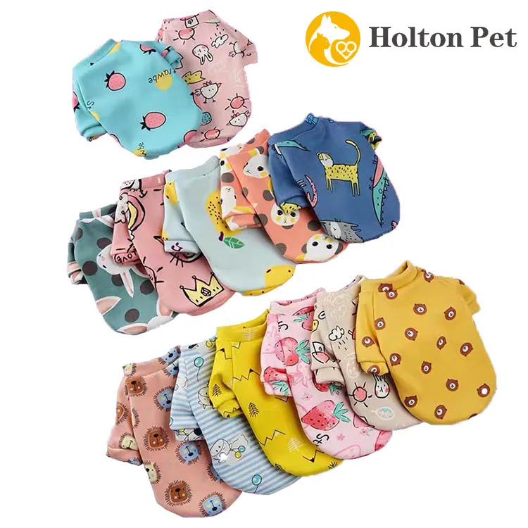Luxury Designer Winter Warm Fleece Lined Small Big Pet Apparel Wholesale Manufacturer Custom Sweater Vest Cartoon Dog Clothes