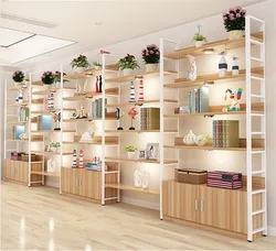 Wooden Book Shelf & Display Cabinet For Sale