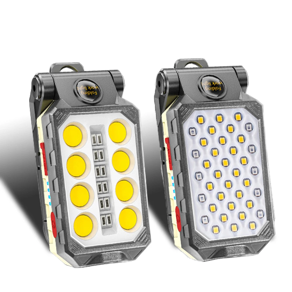 2021 New Portable LED Flashlight Waterproof Tactical Flash Light Design USB Rechargeable COB Work Light with Power Display