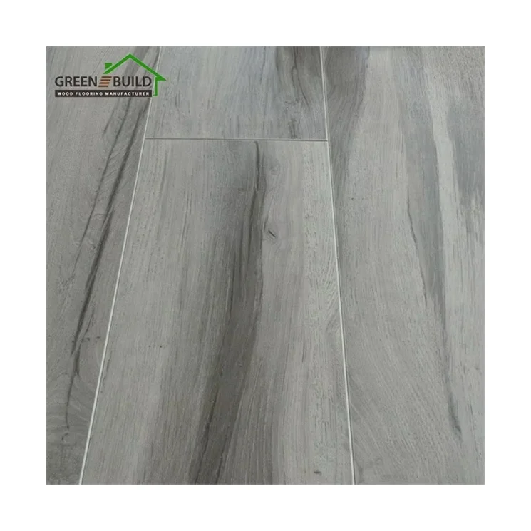 Popular Design Grey Smooth HDF Nature Core Water Resistant Laminate Flooring