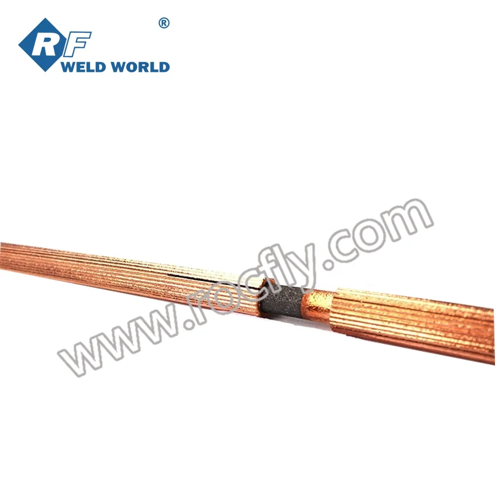 DC Copper Coated Jointed Arc Air Gouging Carbon Electrode Rod 10*430mm