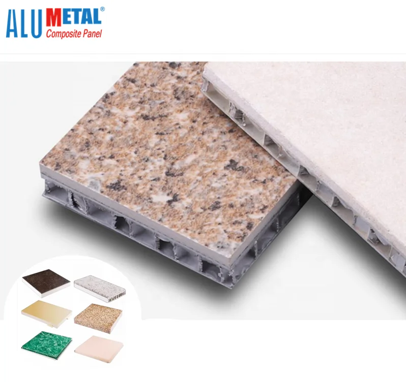 Alumetal Lightweight Granite Stone Aluminum Honeycomb Panels for Architecture Application