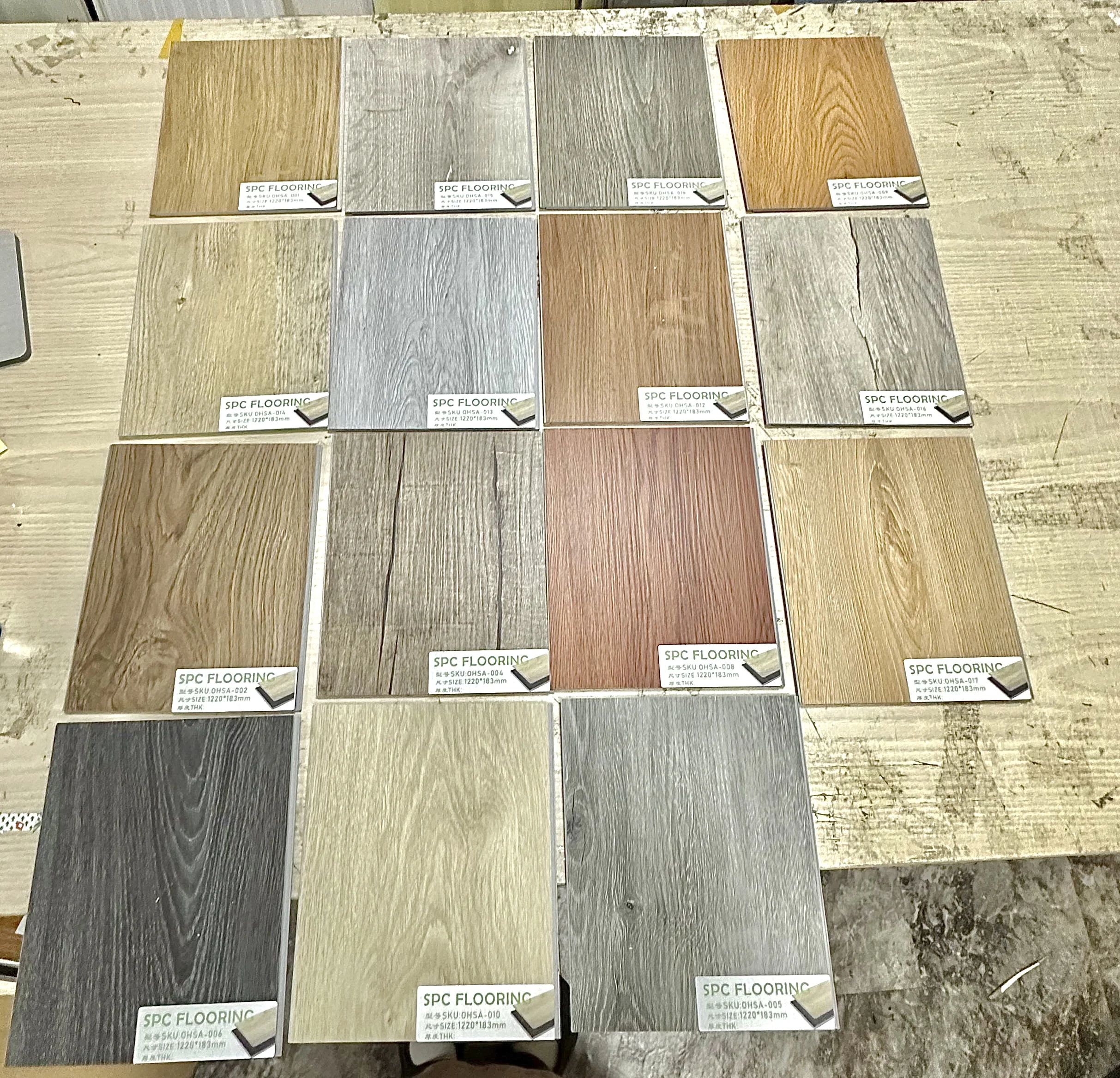 Manufacturer Colorful 4mm+1IXPE SPC flooring mat luxury wood spc flooring