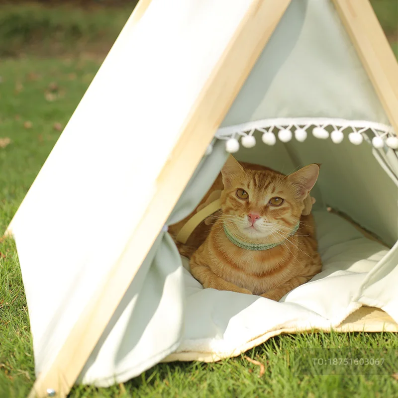 New design Detachable Pet kennel semi closed pet beds cats nest pet teepee tent dog house