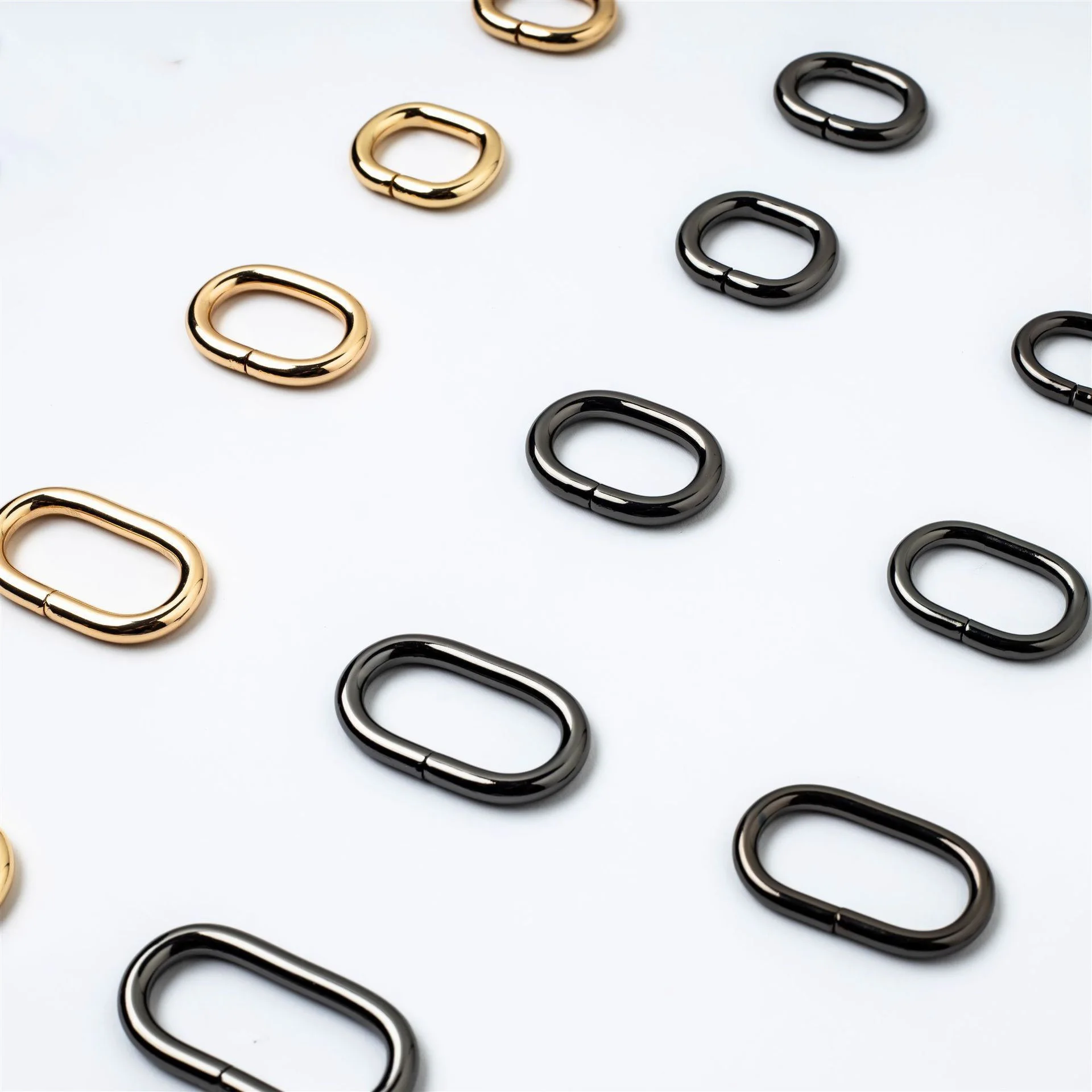 Custom Metal Iron Adjust Oval Plate Ring Buckle for Bag