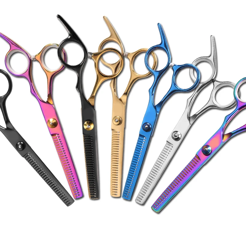 Hairdressing Scissors Barber Razor Comb Pouch Thinning Shears Set Salon Stainless Steel Beauty Hair Scissor