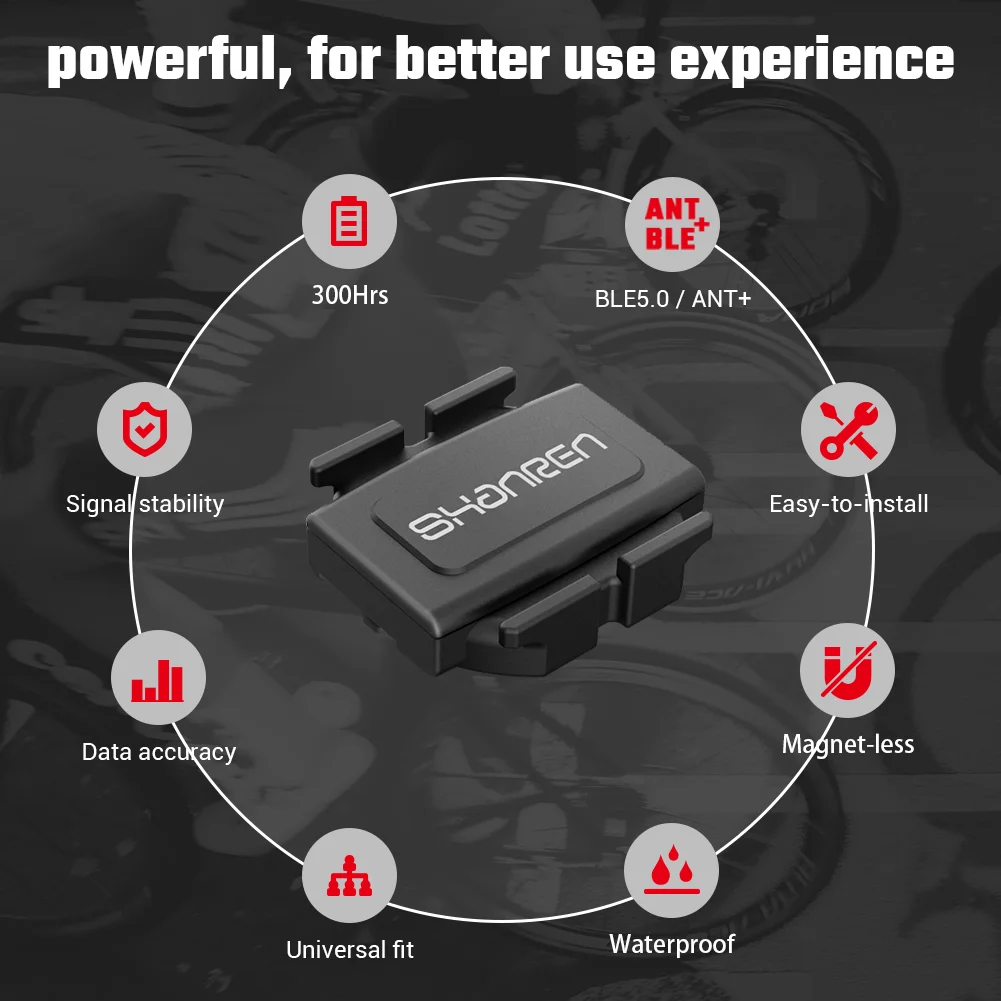 
Ble5.0 ANT speed cadence sensors wireless for Shanren sports Strava Wahoo fitness 
