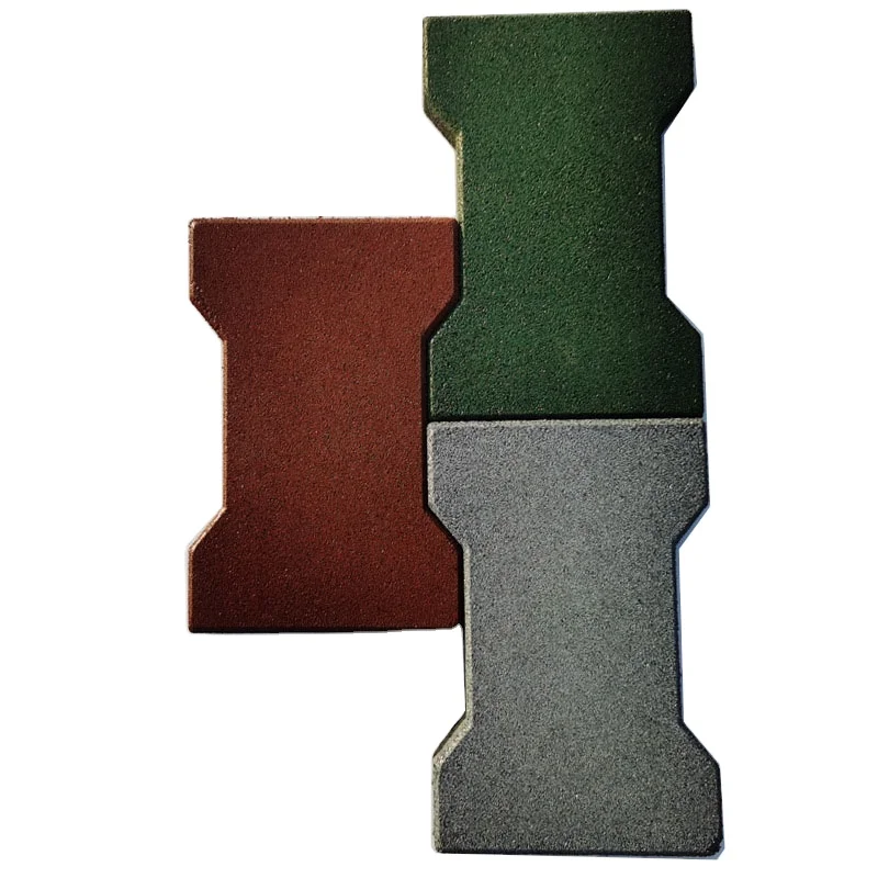 I-Shaped Dog Bone Rubber Floor Tiles Outdoor Wear-Resistant Non-Slip Thickness 25mm-25mm Floor Tiles