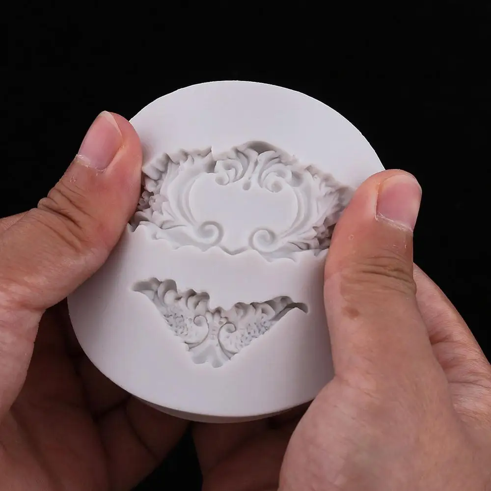 
Vintage Relief Curlicues Scroll Flourish Silicone Fondant Mold Sugarcraft Wedding Cake Decorating Tools chocolate Molds 