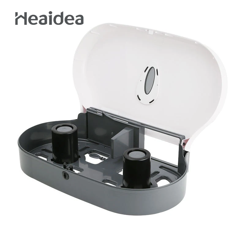 Heaidea double jumbo roll tissue dispenser 2 in 1 large capacity dual/twin toilet paper dispenser bathroom restroom CD-8012