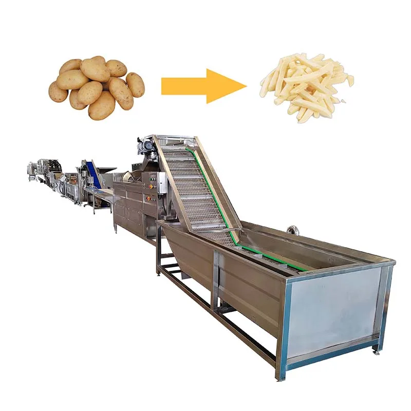 KLS potato peeling and cutting machine fully automatic french fries production line frozen potato french fries production line