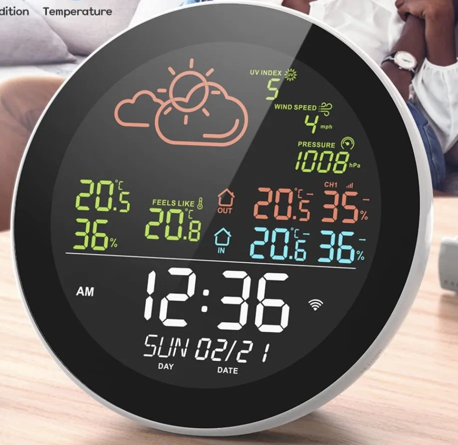 Граффити умные часы электронный цифровой измеритель температуры и влажности светодиодный Многофункциональный прогноз погоды