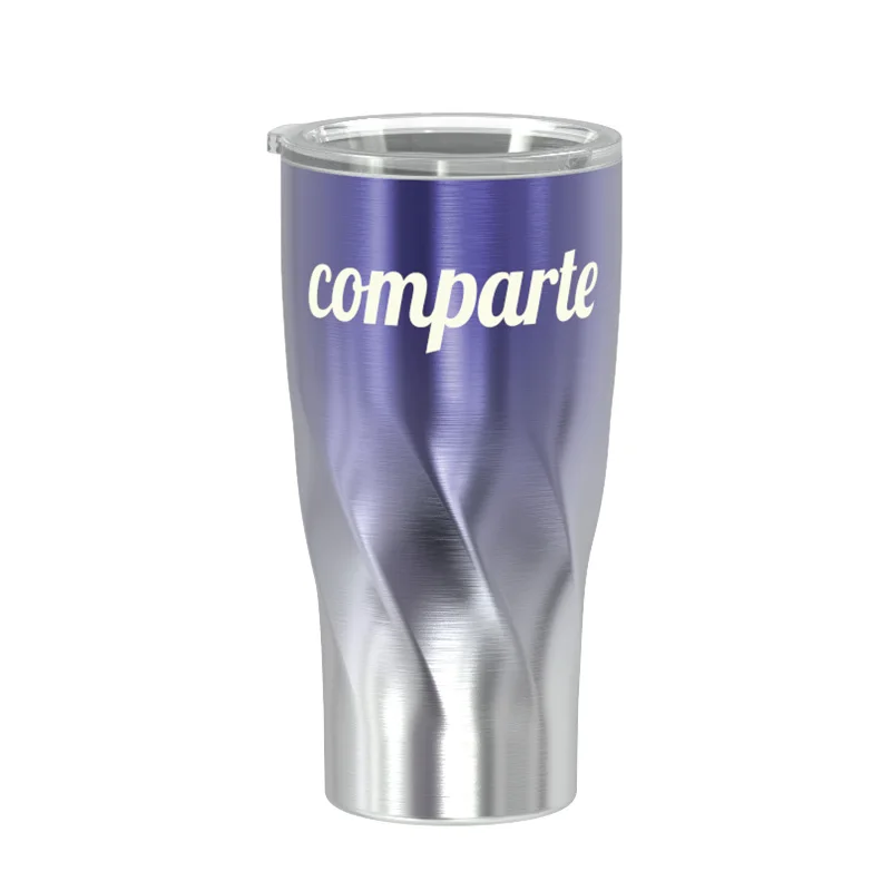 Luxury durable single wall stainless steel straight travel mug