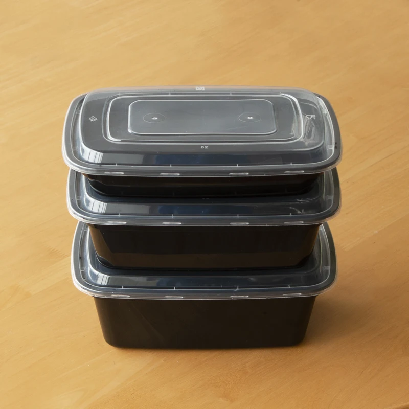 Disposable & Reusable Meal Prep Container Takeaway Food Packaging Plastic Bento Lunch Box for Daily Life