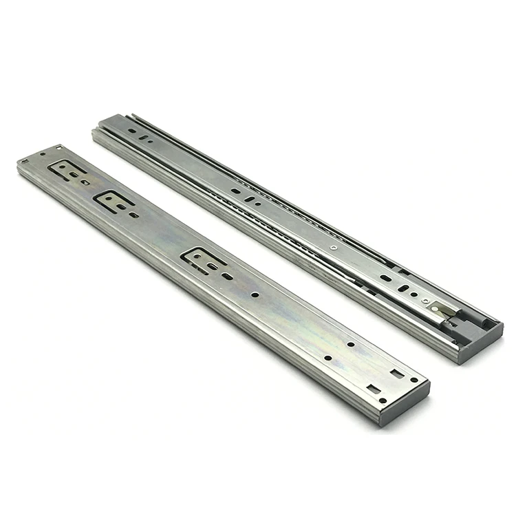 Full Extension Telescopic Channel  45mm Heavy Duty Push Open Soft Close Drawer Slides Rail