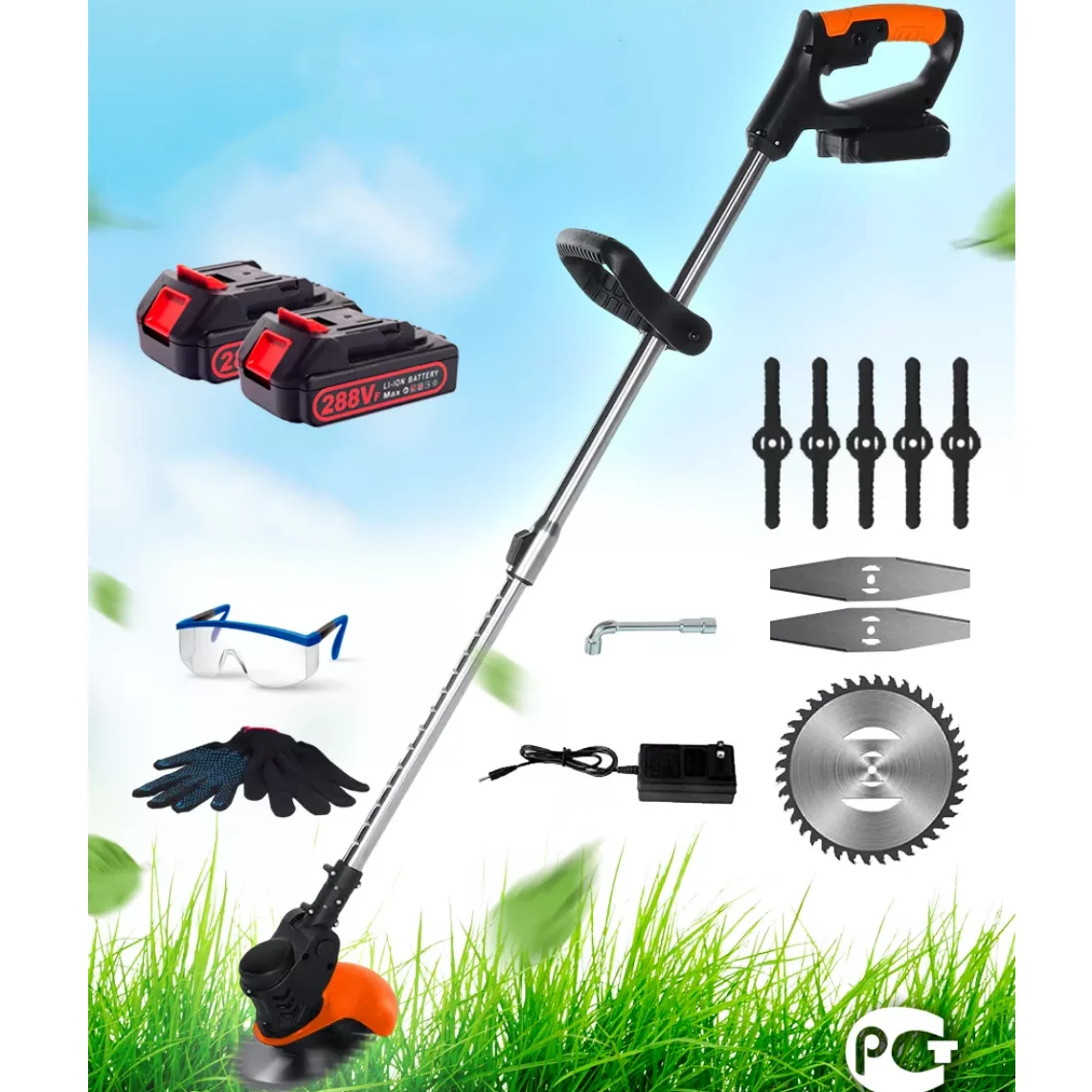 MVM Electric Weed Eater Cordless Weed Wacker Battery Powered 21V Lightweight Grass Trimmer