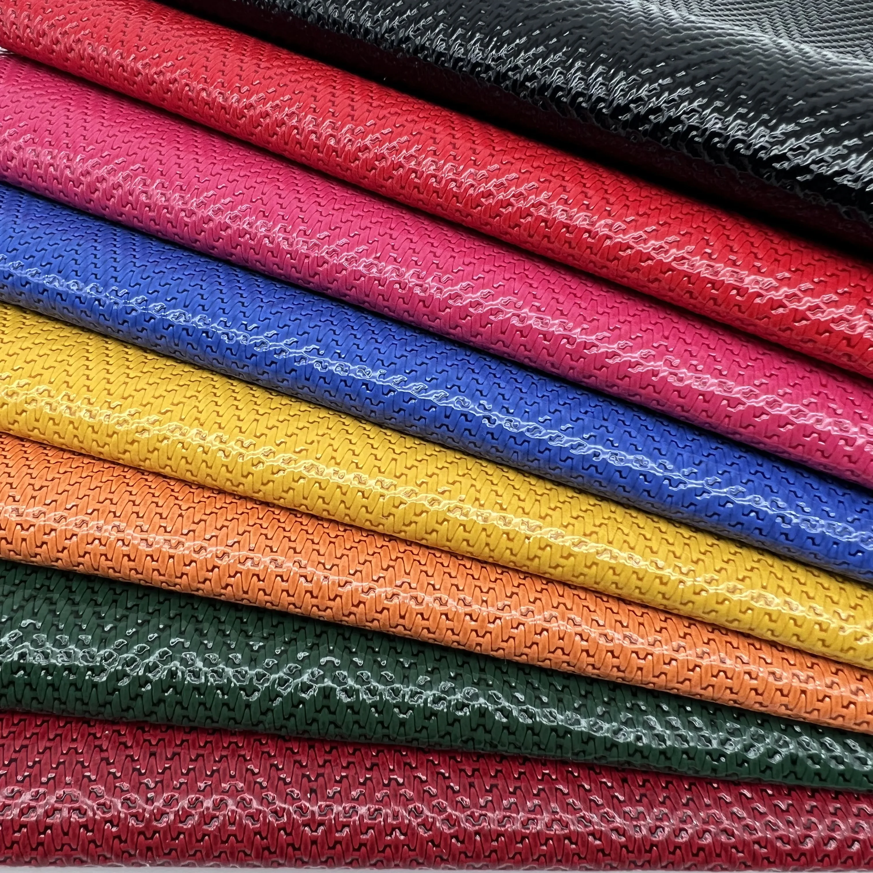 Vegan PU Leather Tote Bags for Ladies Durable and Wear Resistant With Colorful Design Elastic Fabric Backing for Shoes
