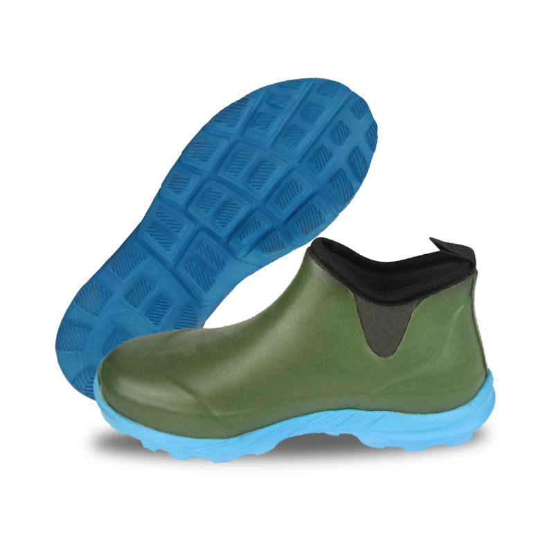 EVA Sole Waterproof Wellington Ankle Rubber Garden Shoes Chelsea Rain Boots for Ladies