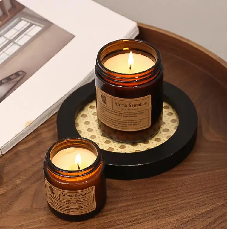 Glass Candle Jars Empty Round Cosmetic Jar for DIY Aromatherapy Wax Melts Candles