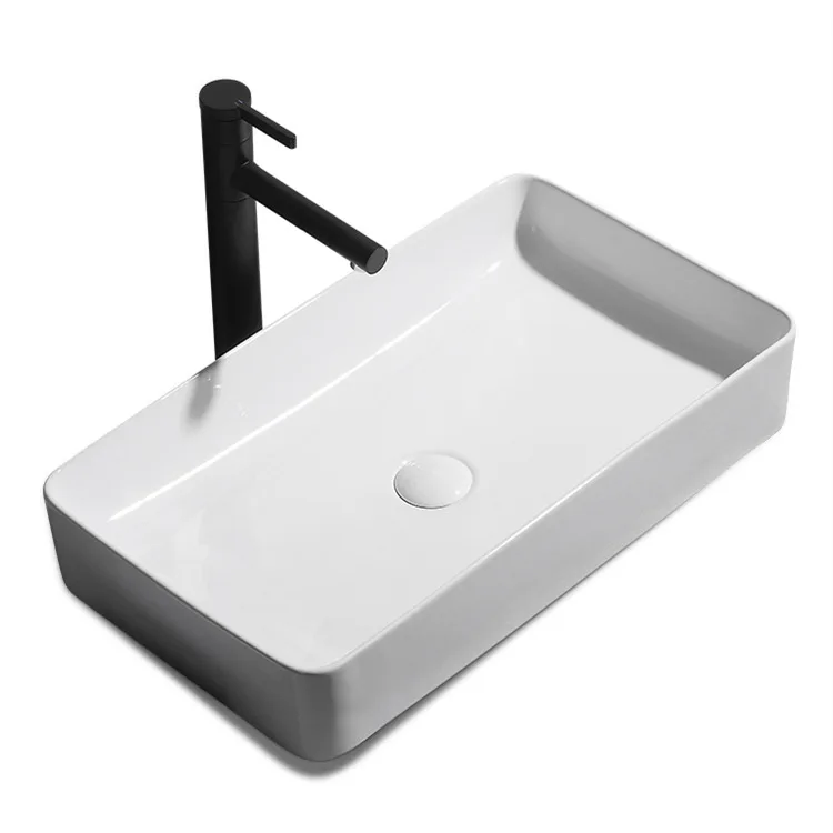 White Single Porcelain Hotel Restaurant Luxury Ceramic Washbasin Bathroom Vanity Wash Basin Bathroom Sinks