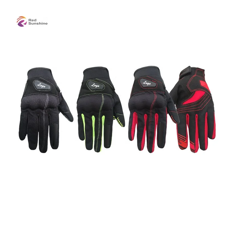 Black Breathable Knuckle Protected Sports Motocross Motorcycle Gloves  Fashion Outdoor  Motor Cycle Gloves