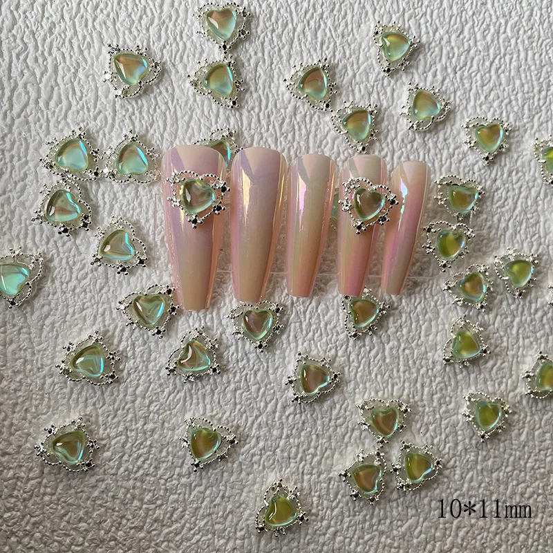 10Pcs/Bag New Nail Art Jewelry Diamond Style Alloy Diamond Zircon Resin Pearl Nail Decoration Diamond Nails Stickers & Decals