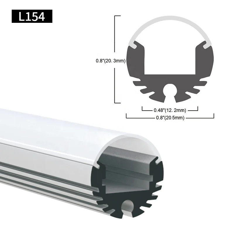 Free samples 30mm 60mm 120mm Diameter With PC Diffused Cover Led Strip Light Suspended Round Aluminum LED Profile