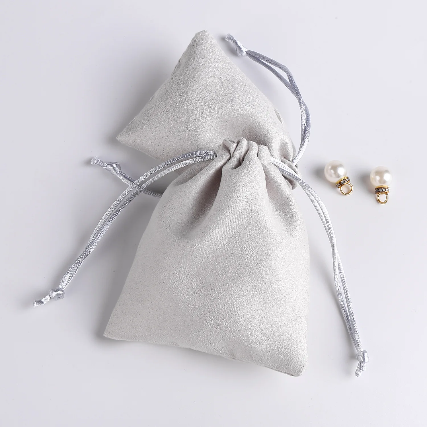 Wholesale Cotton Velvet Suede Microfiber Consumer Electronics Jewelry Gift Drawstring Pouch Custom Dust Drawstring Bag