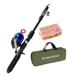 Dragon sport   Fishing Rod ultra light Reel Combos Full Kit Fishing Accessories for Kid Beginners Adults Freshwater Saltwater