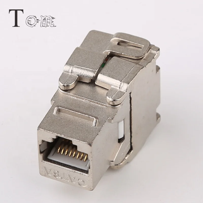 TOM-KJ-21-C6A цинковый сплав CAT6A STP KEYSTONE Джек Toolless 8P8C RJ45 Джек