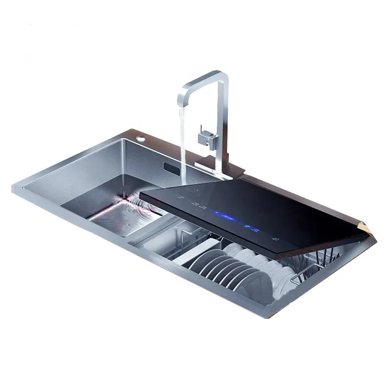 Stainless steel dishwasher sink integrated sink