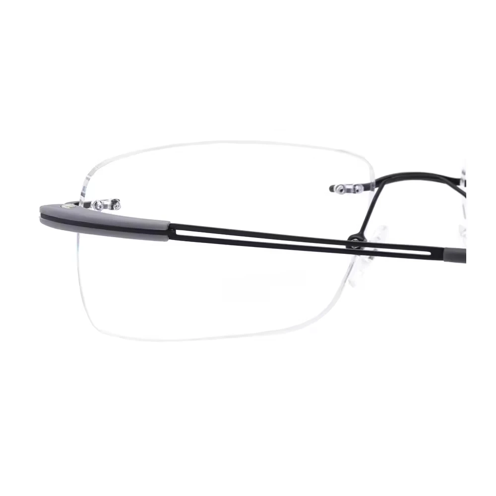 DC8011 Unisex Elastic Stainless Steel Temple Rimless Optical Frame