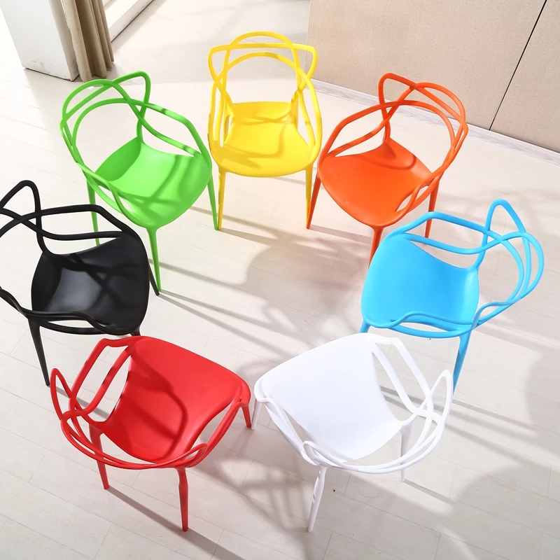 
Eco-friendly PP black Stackable Armless restaurant hotel canteen Plastic chair 