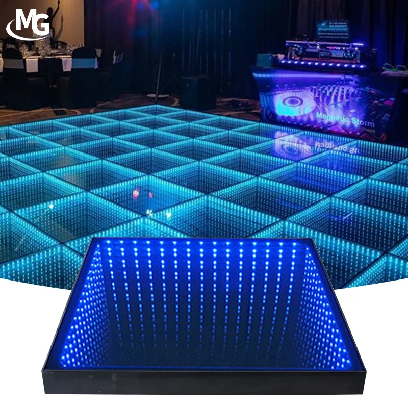 RGB Color Changing Sensitive LED Dance Floor Light Floor Tile Light For Disco Interactive Prop